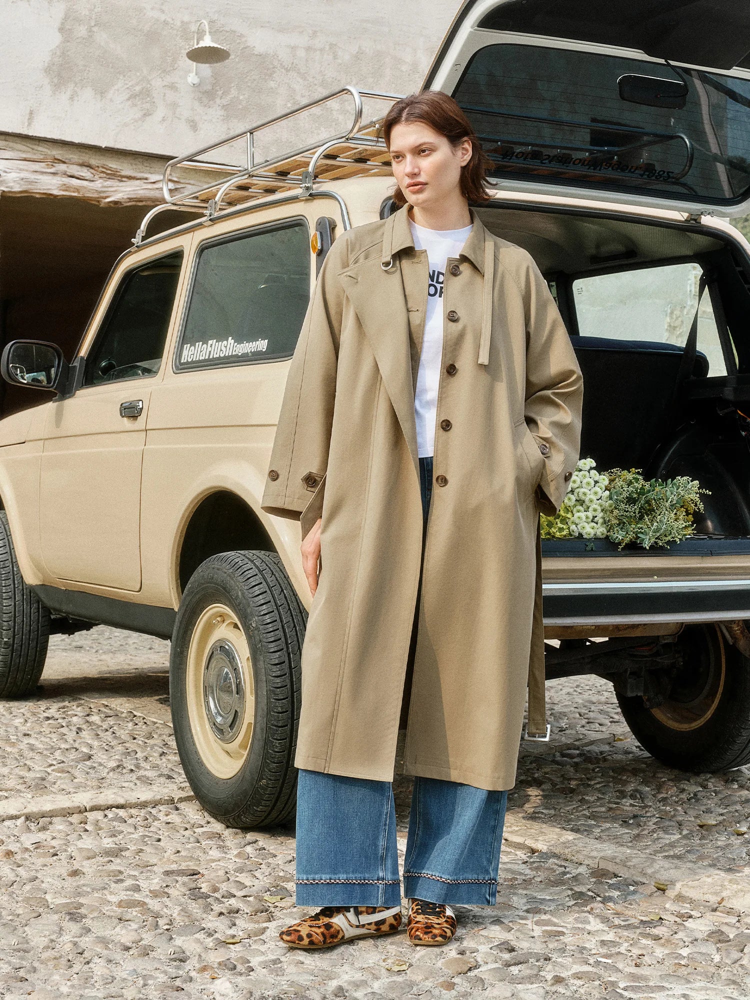 DUSHU British Style Long and Short Trench Coats New Spring 2025 Urban Classic Lapel Jackets Cropped Commuting Temperament