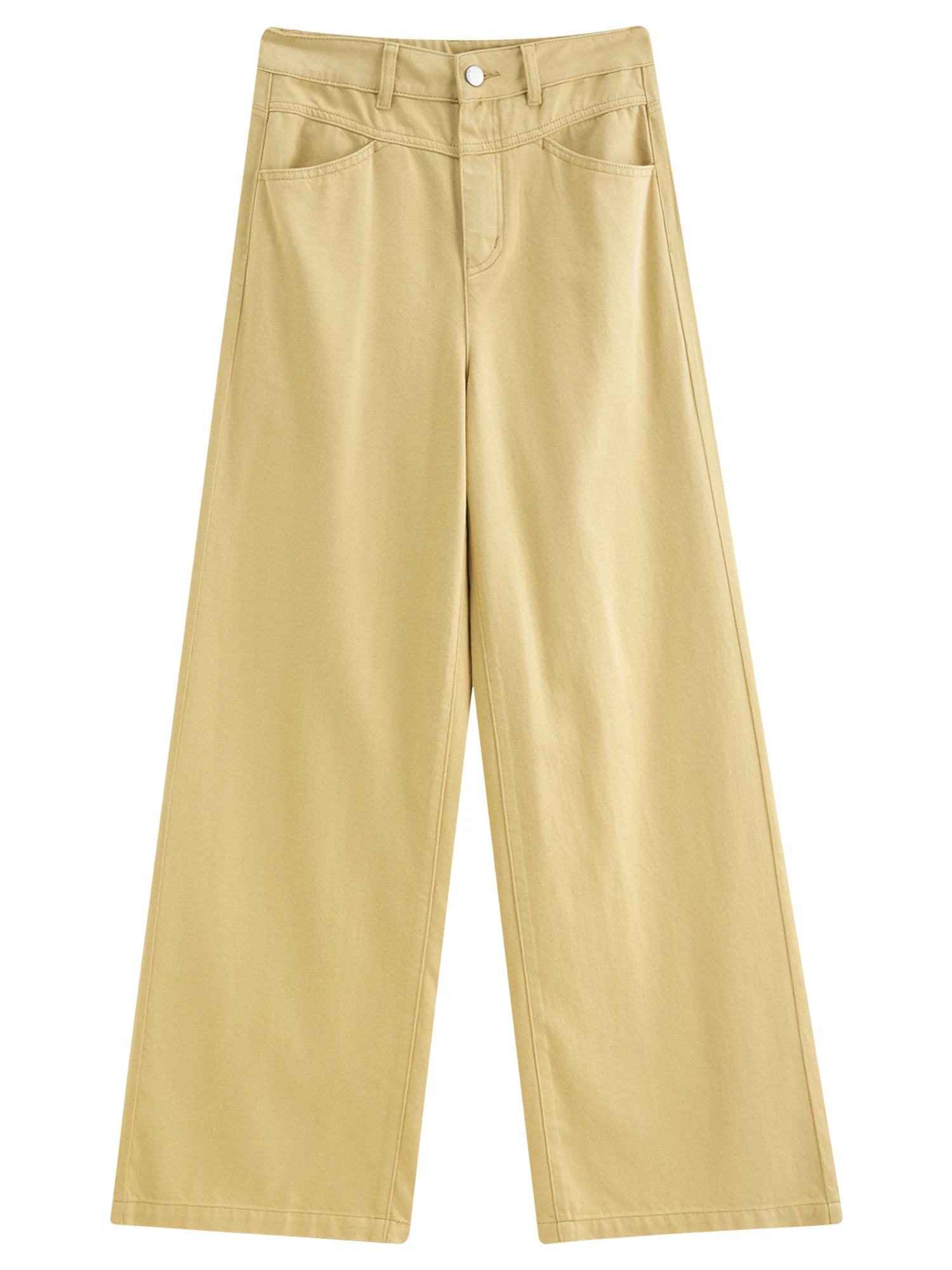 DUSHU 2025 Women's Multi-Color Straight Jeans - Casual Wide Leg Denim Pants Comfort Daily Wear New Arrival