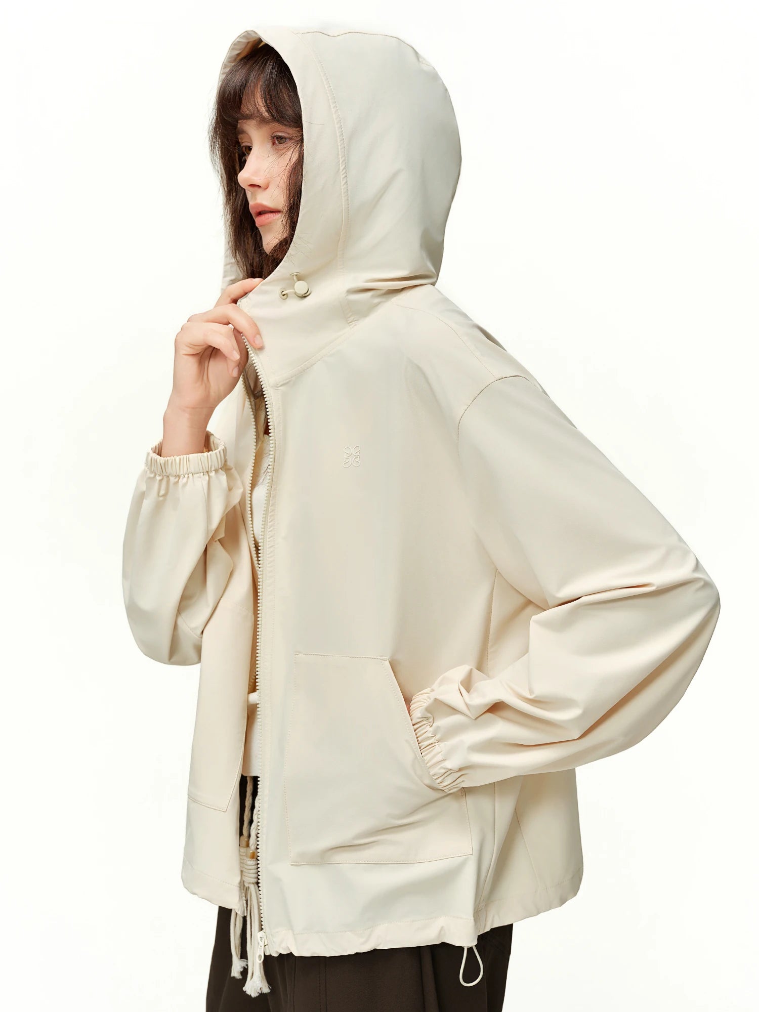 DUSHU 2026 Spring Women's Hooded Jacket Casual Commuter Short Coat - Lightweight Windproof Outdoor Sportswear Daily Streetwear