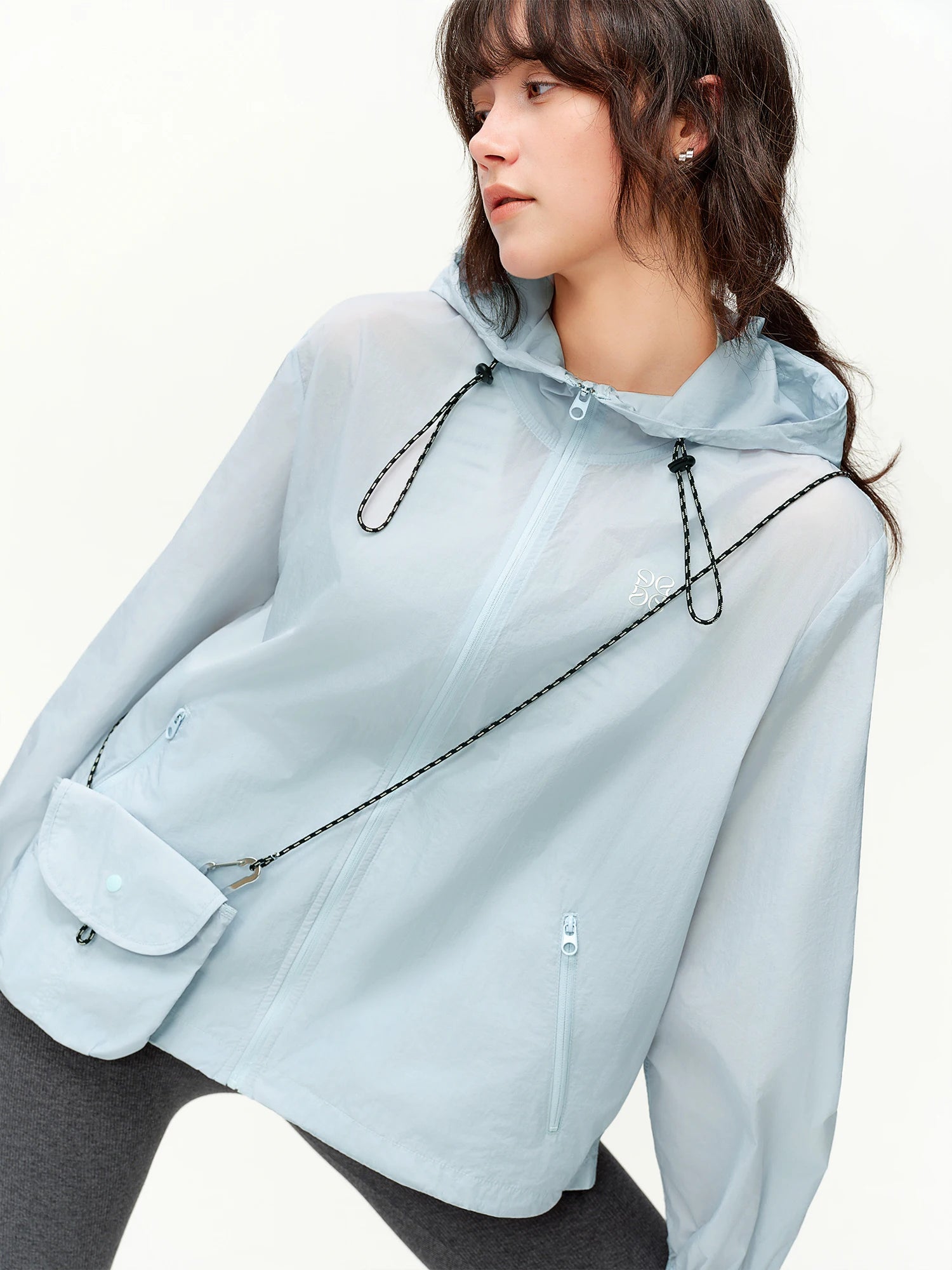 DUSHU 2026 Spring Women's Lightweight Sun Protective Hooded Jacket Casual Windbreaker for Outdoor Commute Sustainable Lifestyle