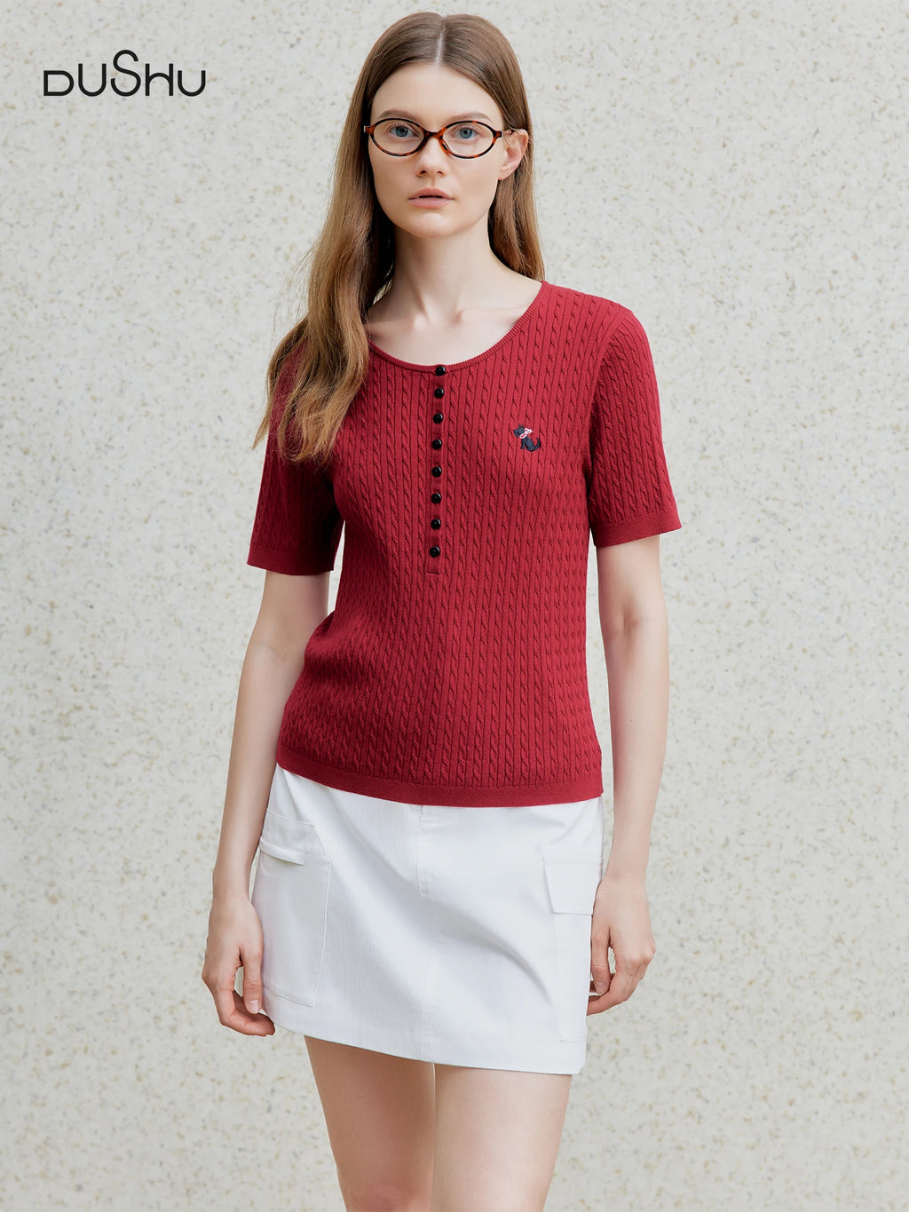 DUSHU Sweet Cool Workwear Short Skirt Women 2025 Summer New Fashion Commuting Functional Style A-line Skirt 25DS82765