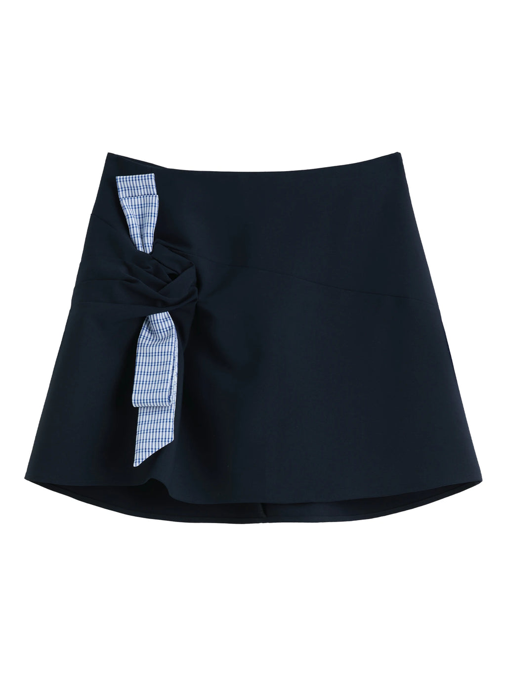 DUSHU Bowknot Three-dimensional Pleated Skirt For Women 2025 Summer New Commuting Fashion All-match A-line Skirt 25DS82417
