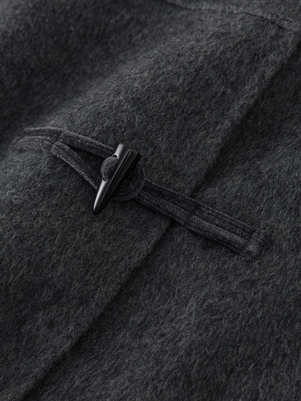 DUSHU 2025 Winter Women's Detachable Faux Fur Collar Toggle Button Wool Blend Coat - New Arrival Casual Elegant Outerwear