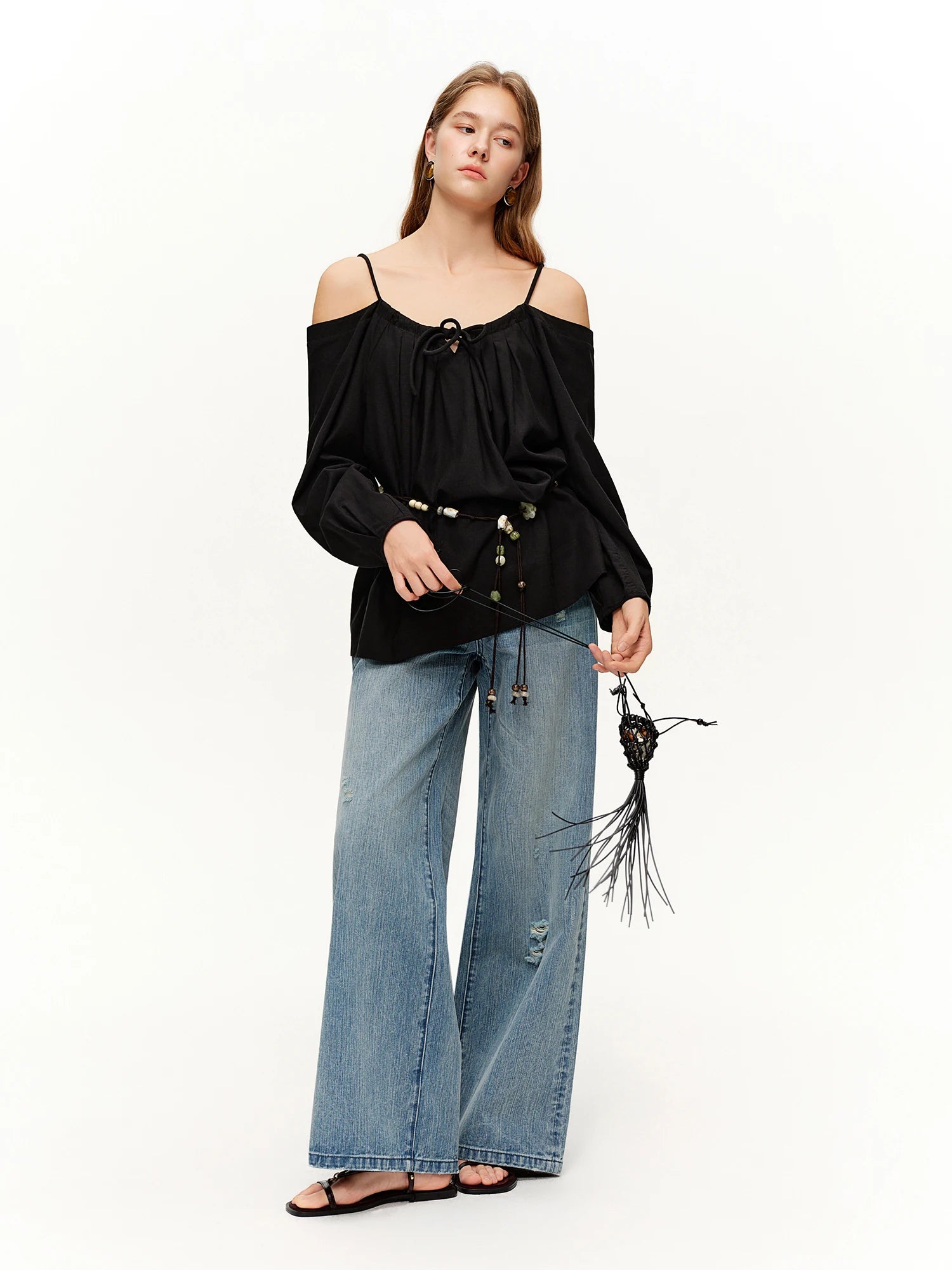 DUSHU 2026 Spring Women's One Shoulder Design Top, Off Shoulder Office Chic Blouse for Effortless Commute & Y2K Style Chic Top