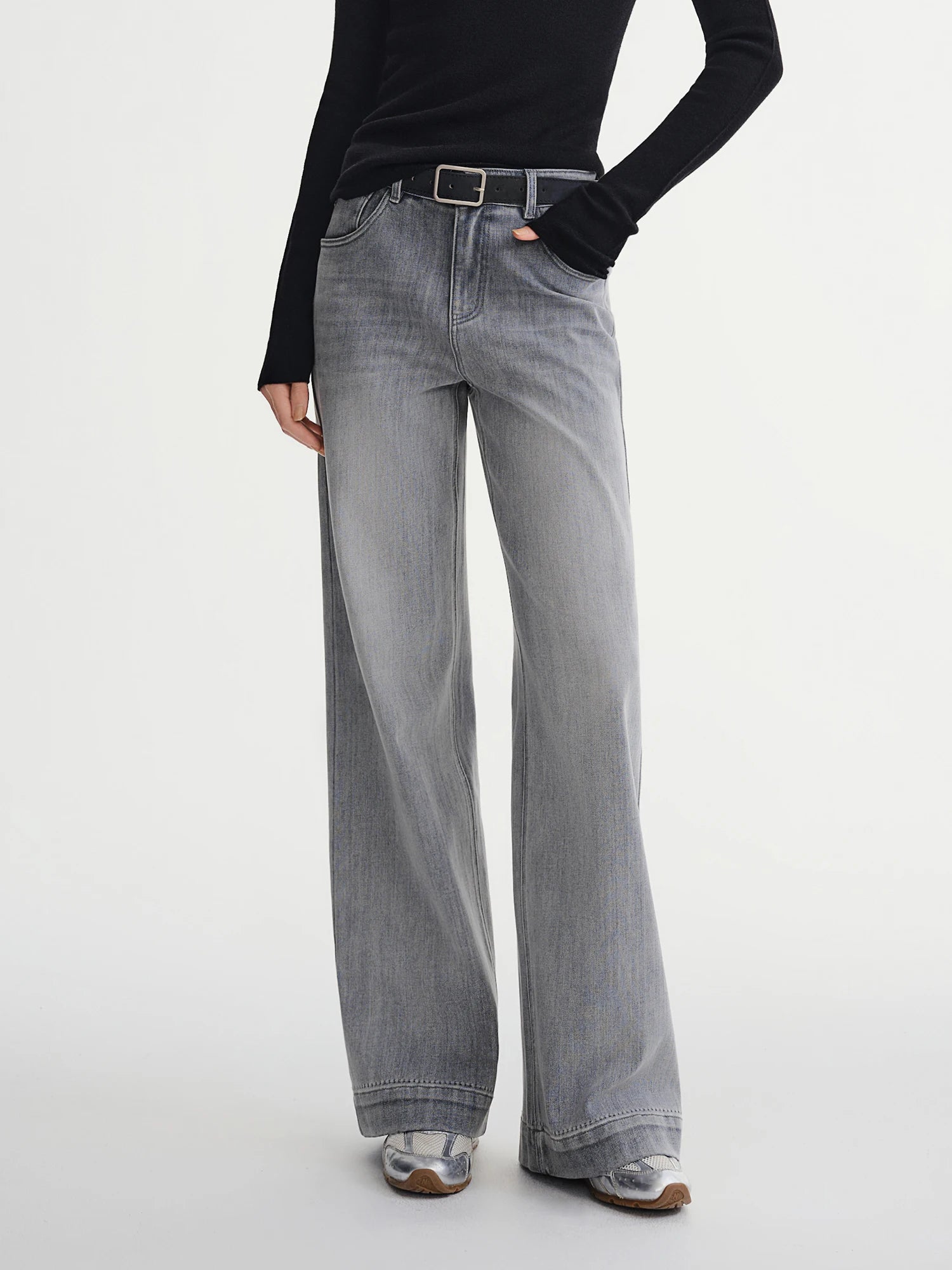 DUSHU Plus Size Women's Perfect Stretch High Waist Straight Leg Jeans Autumn Winter 2025 New Casual Comfort Trousers Pants