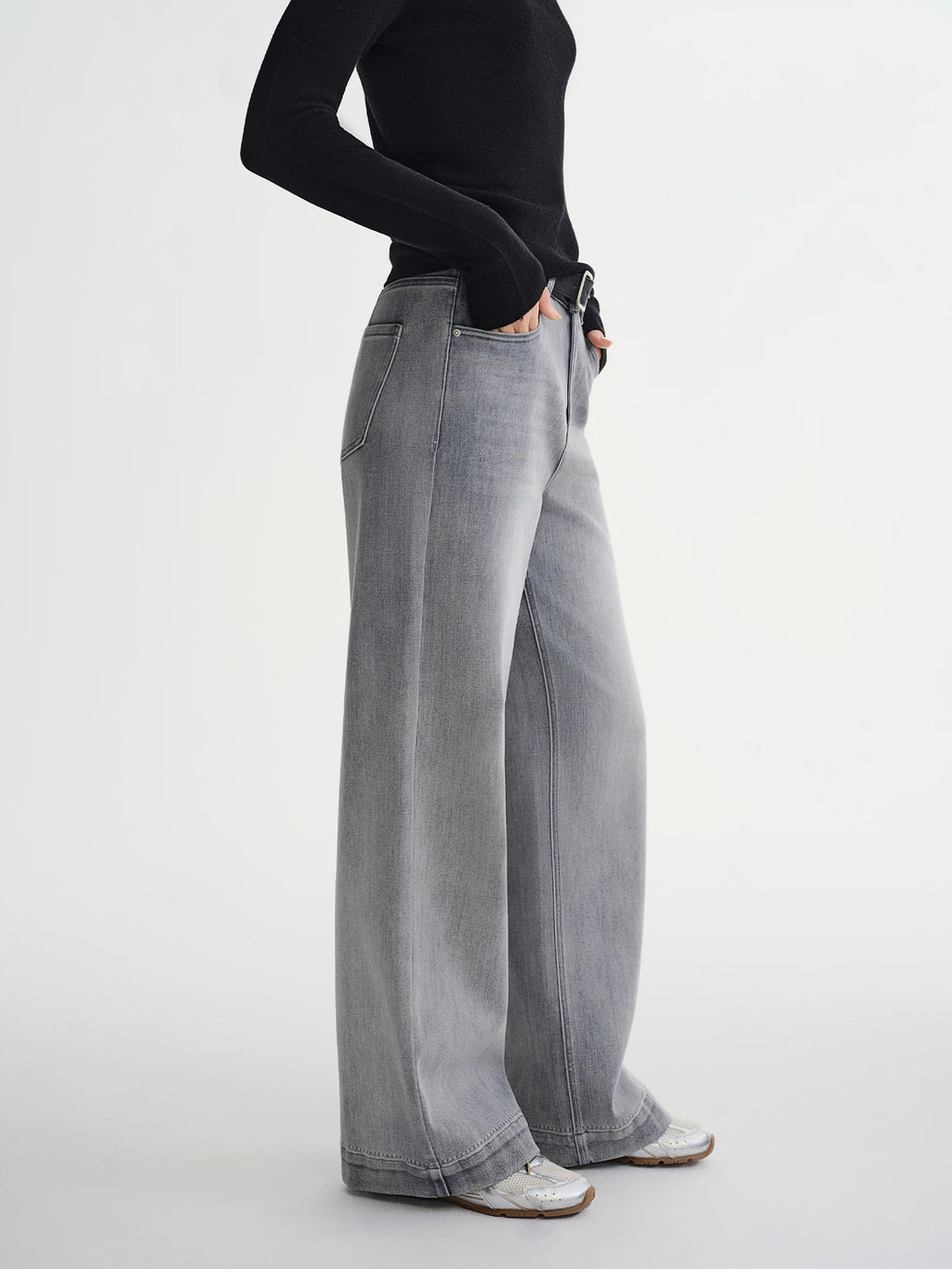 DUSHU Plus Size Women's Perfect Stretch High Waist Straight Leg Jeans Autumn Winter 2025 New Casual Comfort Trousers Pants