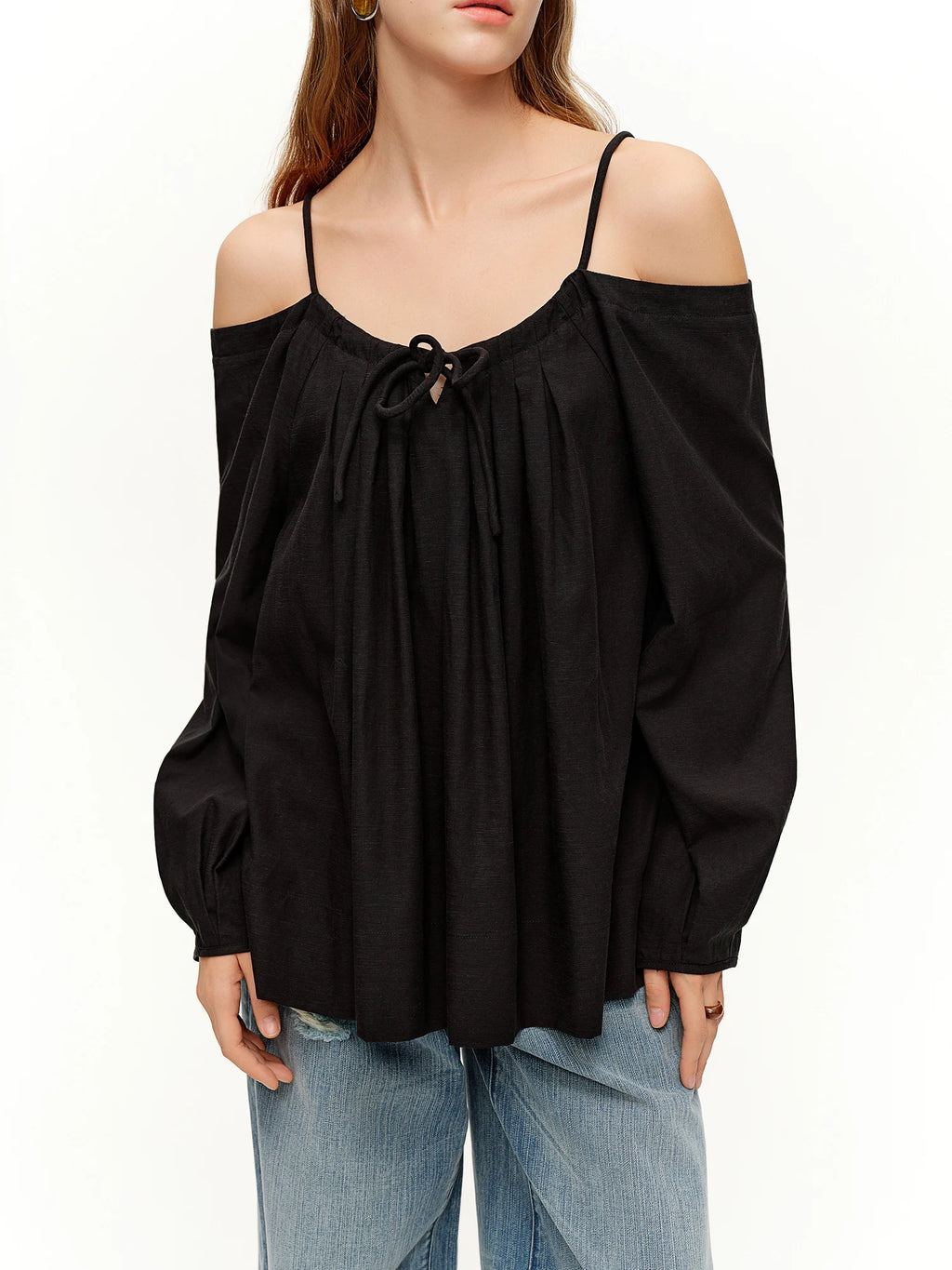 DUSHU 2026 Spring Women's One Shoulder Design Top, Off Shoulder Office Chic Blouse for Effortless Commute & Y2K Style Chic Top