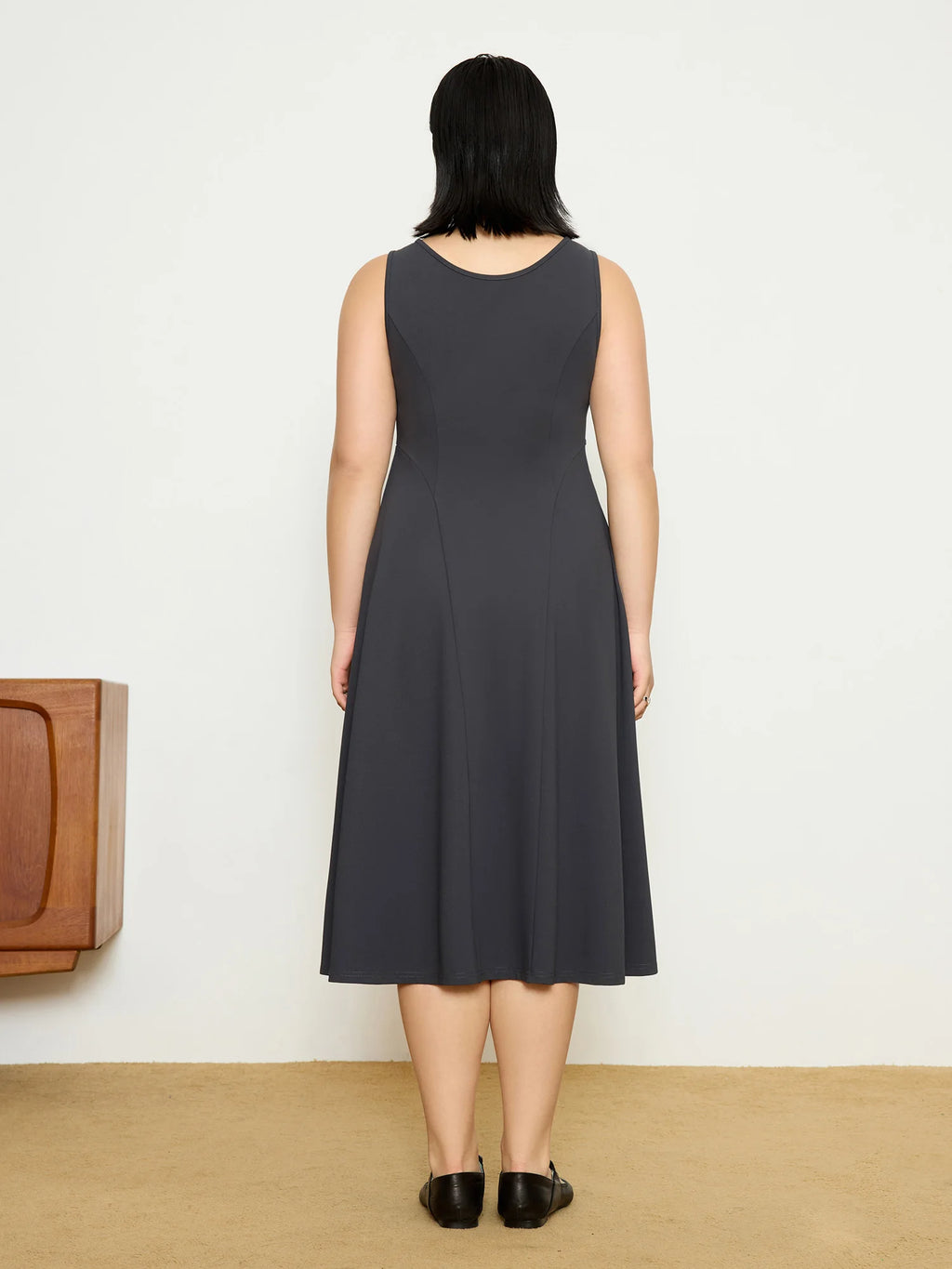 DUSHU Plus Size Women's Slimming U-neck Vest 2025 Spring Sleeveless Two Tone Inner Dress Casual Loose Women Dress 25DS81150