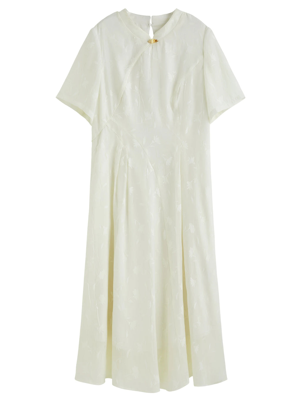 DUSHU Plus Size Women's New Chinese Dress Summer 2025 New Style High Waist A-line Improved Cheongsam Dress 25DS82306