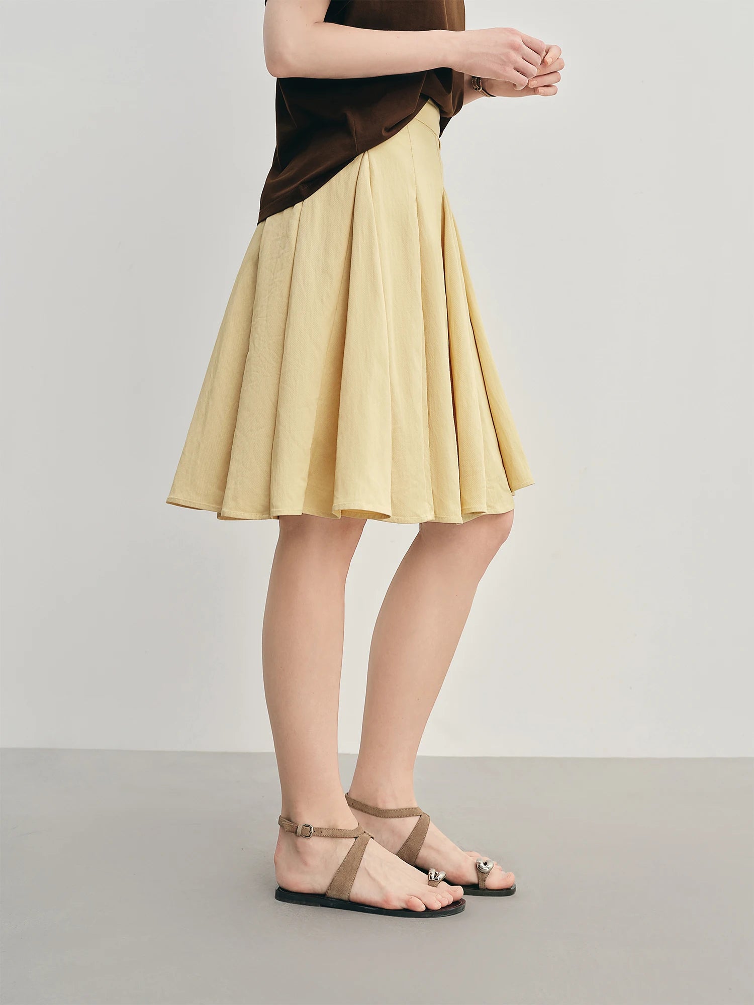DUSHU High Waist Skirt Summer 2025 New Casual Fashion Insert Splicing Irregular Mini Skirt 25DS82972