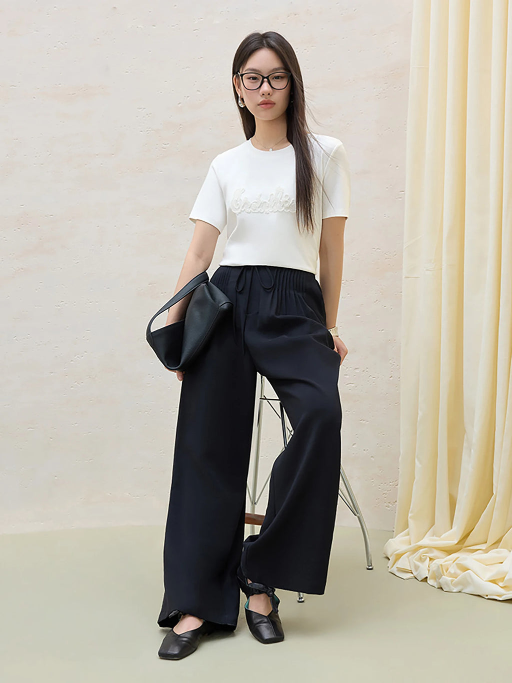 DUSHU Plus Size Loose Lazy Pleated Floor-length Pants Women 2025 Summer New Commuting Slim All-match Casual Pants 25DS82126