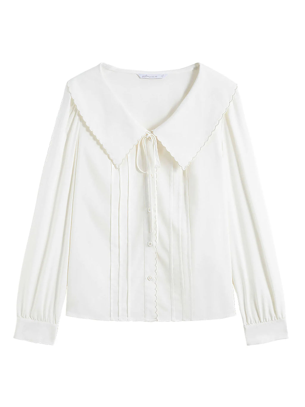 DUSHU Plus Size Spring Modal Doll Collar Shirt 2025 Spring New Anti-wrinkle Micro Tops All-match Casual Women Wear 25DS81187