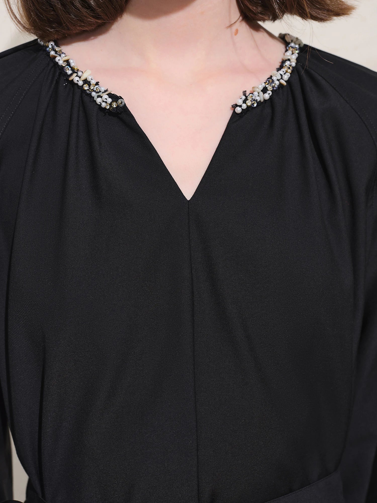 DUSHU Plus Size Fashion Casual Long Black Dress For Women 2025 Autumn New Arrival Commuting All-match Dress 25DS83283