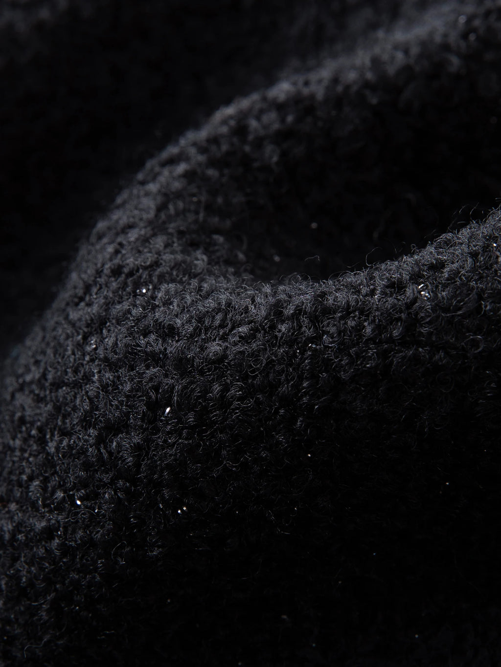 DUSHU Black Elegant Round Neck Jacket Winter New Wool Shoulder Short Jacket European Style Trendy Chic Commuting Office Simple
