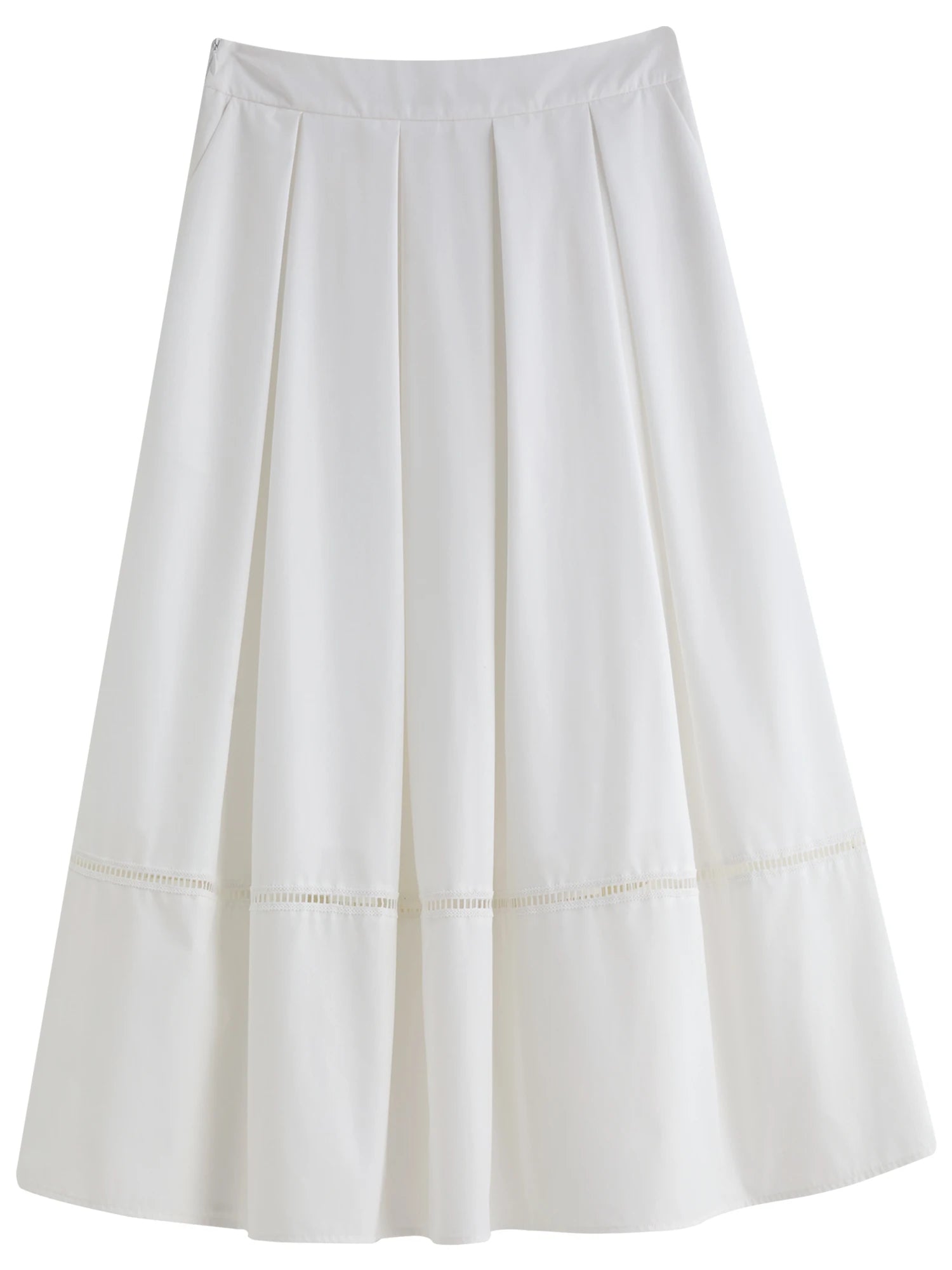 DUSHU Plus Size Artistic Retro Simple High Waist Skirt 2025 Summer New Umbrella Skirt Cover Meat Slim Long Skirt 25DS82475