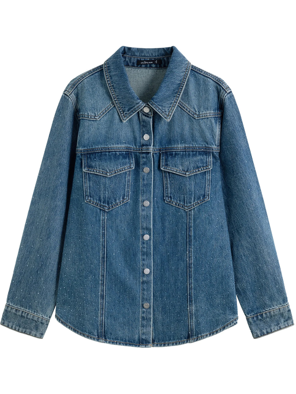 DUSHU Fashion Denim Shirt Long-sleeved Jacket 2025 Spring Summer New Holiday Season Top Commuter Versatile Jacket 25DS81066