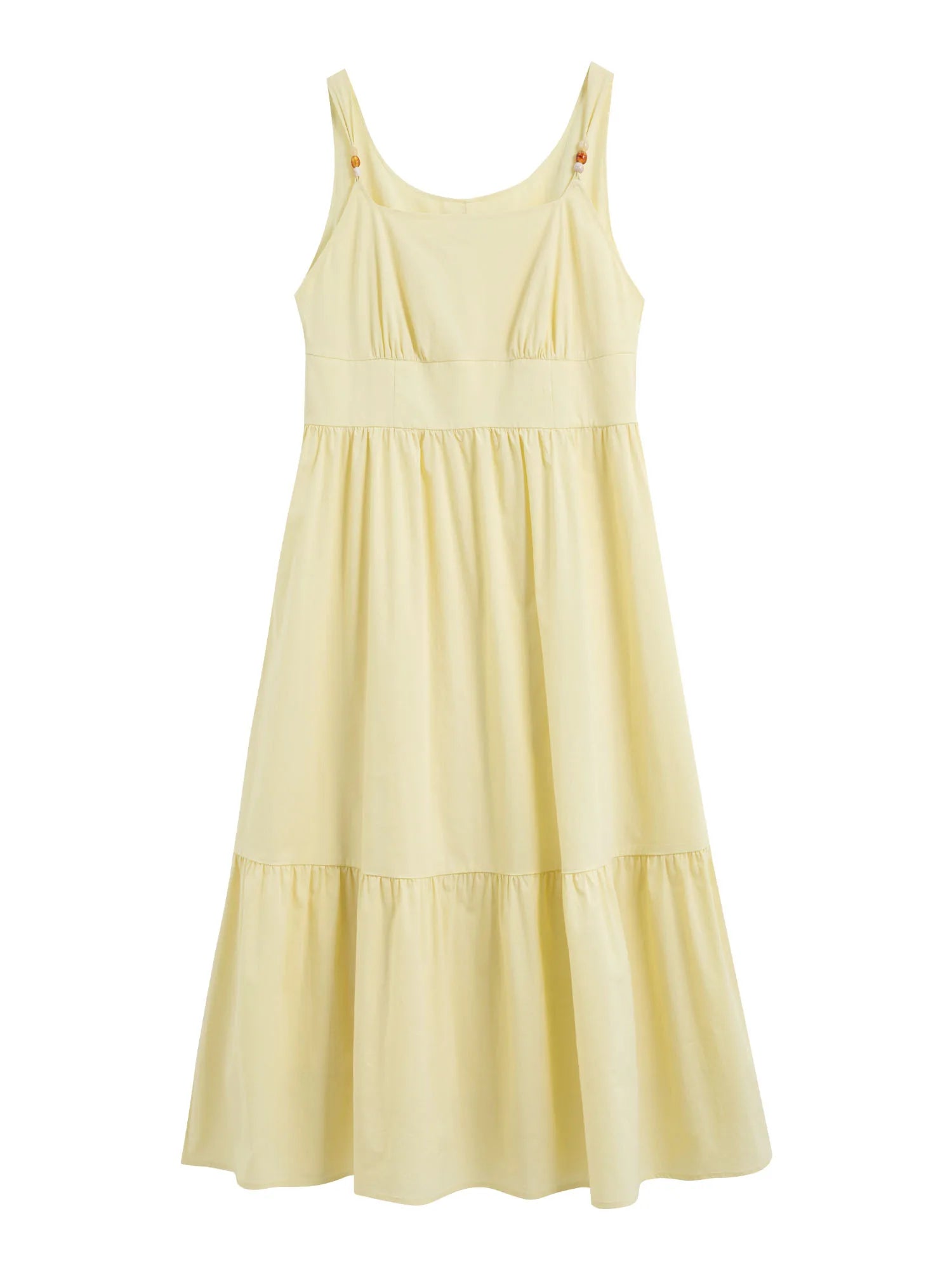 DUSHU 2025 Summer Women's Beaded Adjustable Dress - Dual-Tone Design & Flattering Silhouette Causal Loose 25DS82223