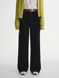 DUSHU Plus-Size Women’s Deconstructivist Fashion: Baidapa Workwear Jeans 2025 Winter Wide Leg Pants Collection Winter Jeans