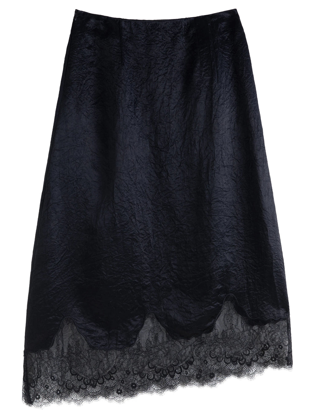DUSHU Women's Fashion Unique Design Lace Patchwork Skirt 2024 Autumn New High Waist Elegant White Skirt For Female 24DH83008