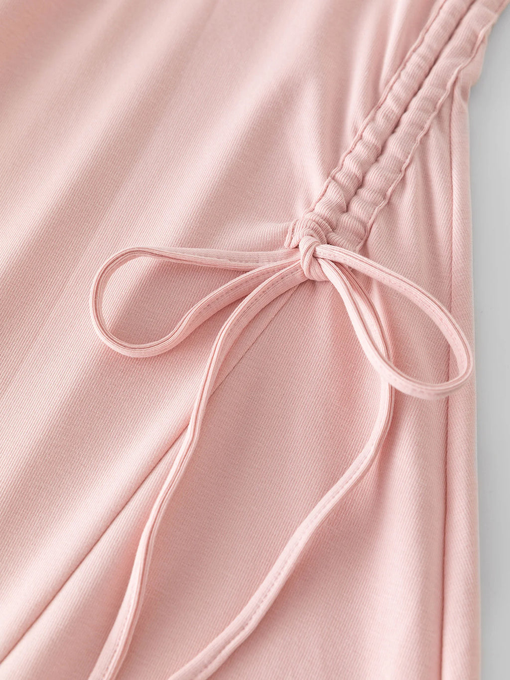 DUSHU【3 Colors】Women T-Shirt Dress Round Neck Casual Female Spring New Long Simple Dresses Pink Dress 24DY82827
