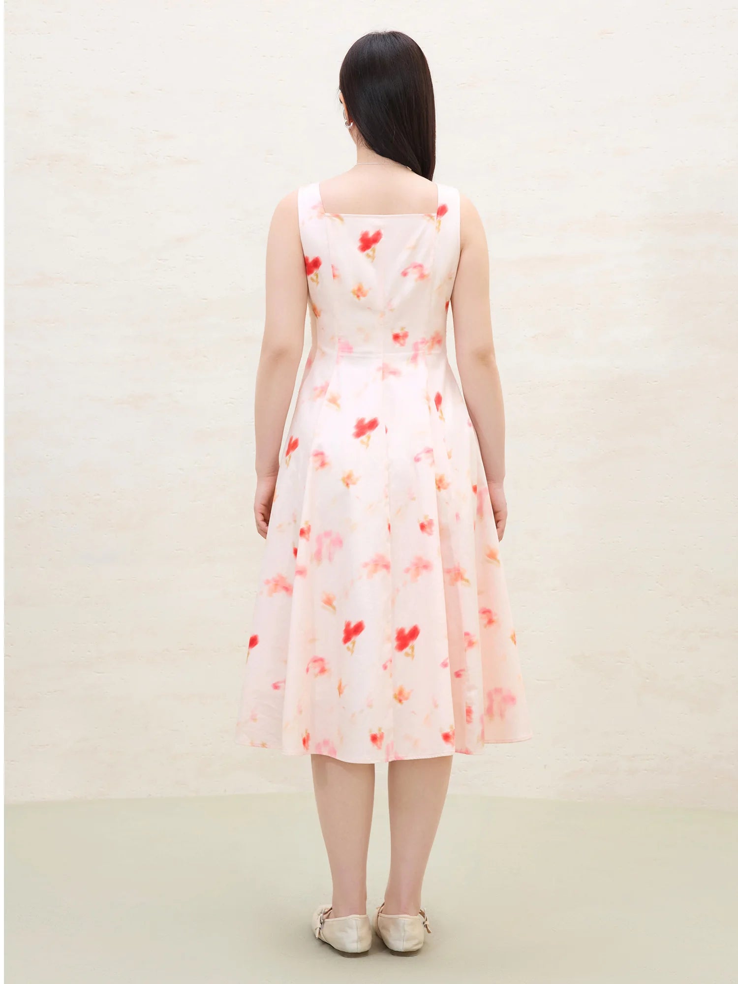 DUSHU Plus Size French Floral Wrap Dress 2025 Summer Slimming Midi Layering Dress Elegant Lace Trim Office Casual Chic Dress