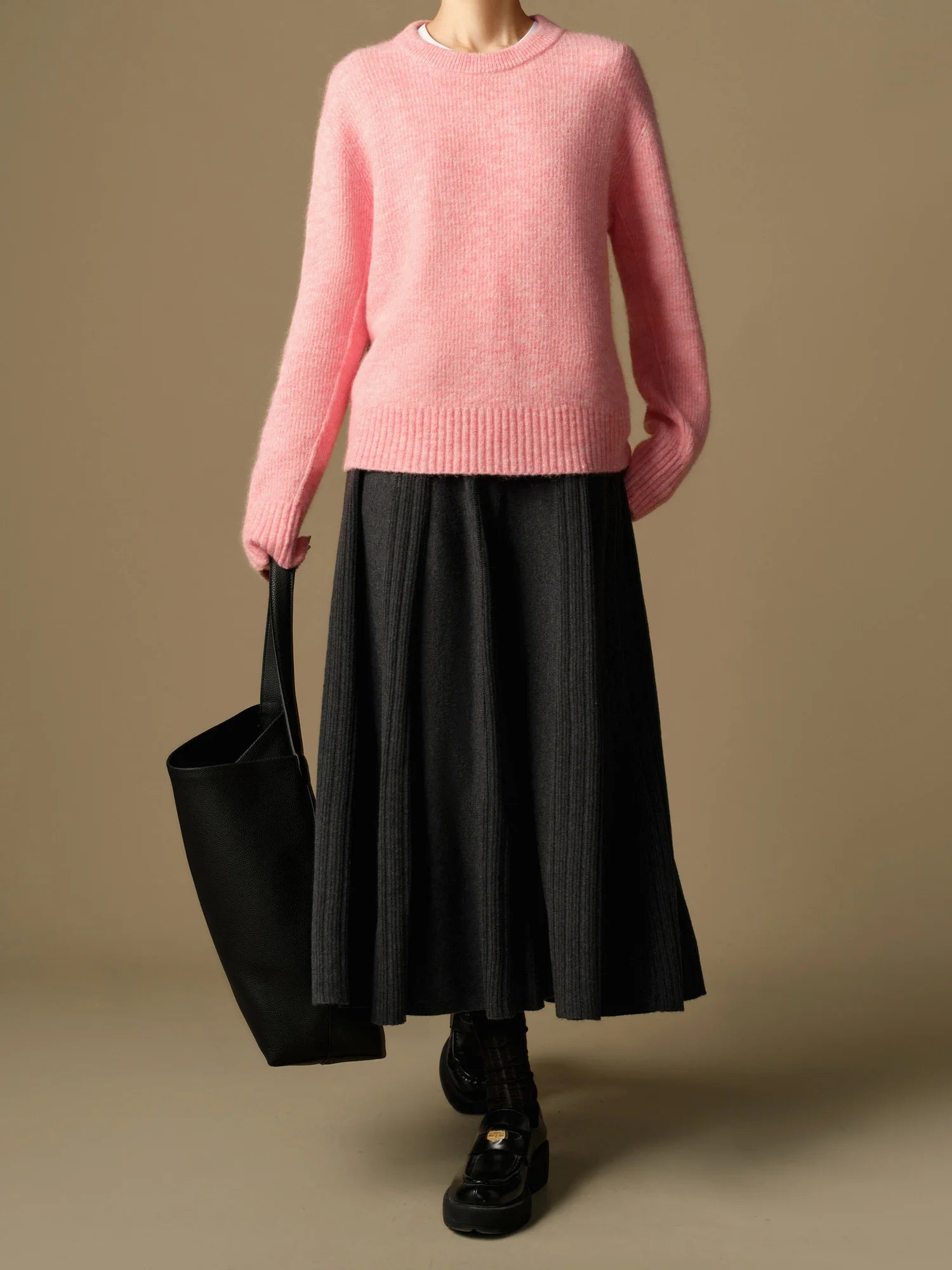 DUSHU Plus Size Women's Gentle Knitted Skirt 2024 Winter New Product Commuting Fashion Versatile Medium Length Skirt 24DS84245