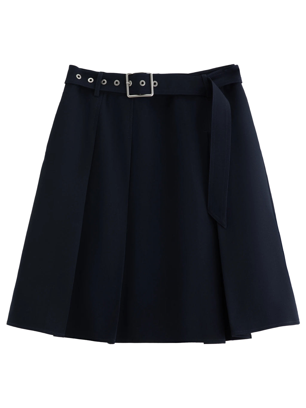 DUSHU 2026 Spring Women's High Waist Pleated A-Line Midi Skirt - Office Ready Flowy Elegant Skirt for Daily Commute