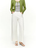 DUSHU 2026 Spring Women's Color Block Embroidered Straight Leg Jeans with Two Length Feature, Mix Match Patchwork Denim Pants