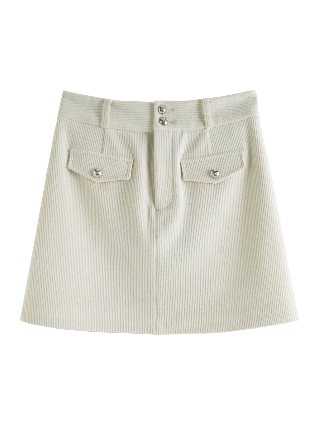 DUSHU【2 Length】Women Winter Corduroy Long Skirt Thicken Lining Fleece Female Brown Mini Skirts Women Skirt 24DS84373+24DS84273