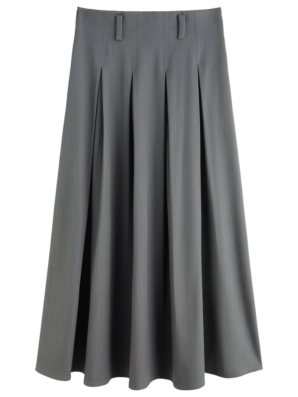 DUSHU Women's Pleated High Waist Skirt 2025 Spring New Design College Style Fashion All-match A-line Umbrella Skirt 25DS81053