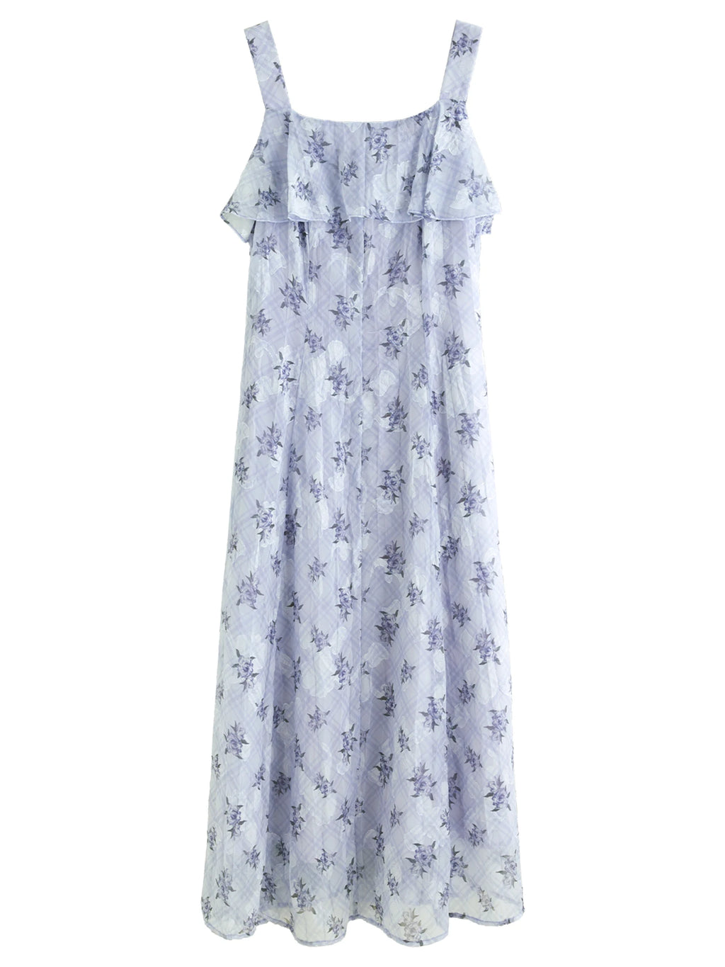 DUSHU French Style Rose Print Cut Flower Strappy Dress 2025 New Summer Arrival Elegant Temperament Slim Long Dress 25DS82577