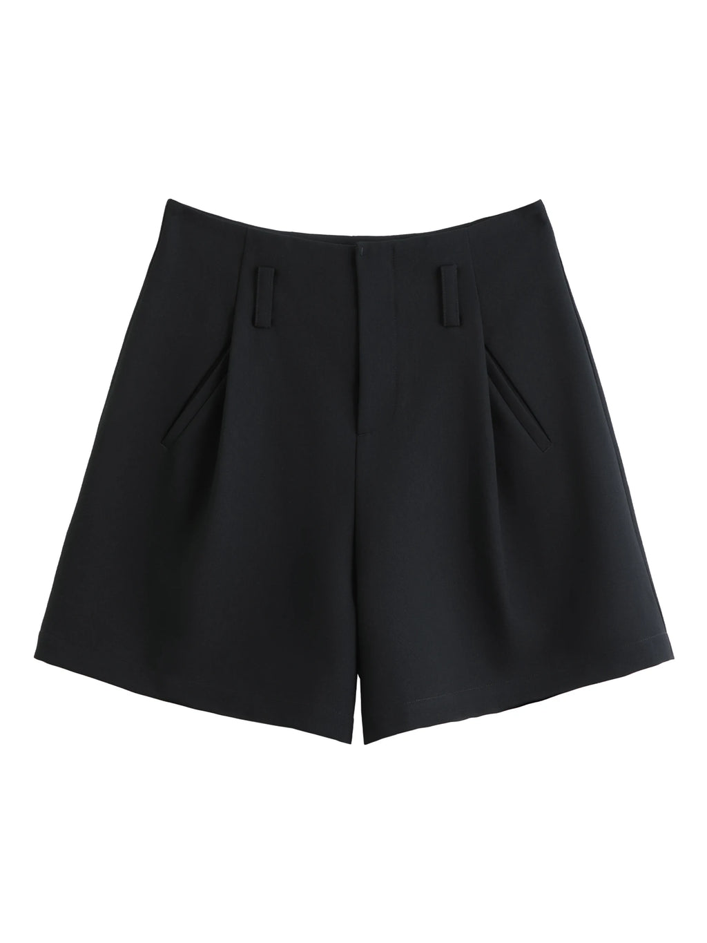 DUSHU 2025 Summer Women's Curve-Sculpting High Waist Shorts - Structured Straight-Cut & Breathable Linen for Versatile Styling