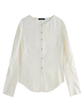 DUSHU High End Acetate Shirt 2024 Autumn New Item Commuting Daily Versatile Women Casual Loose Shirts 24DH83014