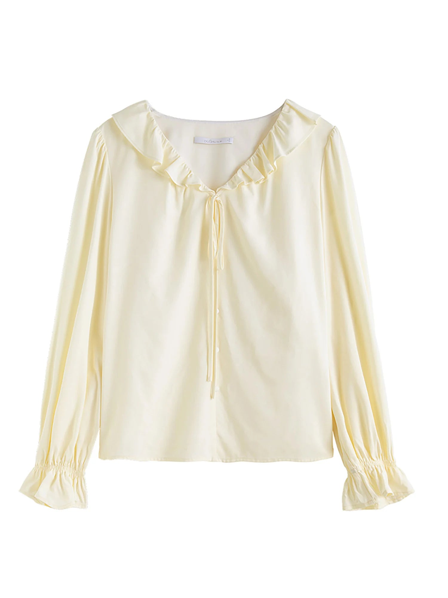 DUSHU Plus Size Shirt Skirt Vest Set For Women 2025 Spring New Design Three-pieces Yellow Suit Elegant Female Holiday Outfit