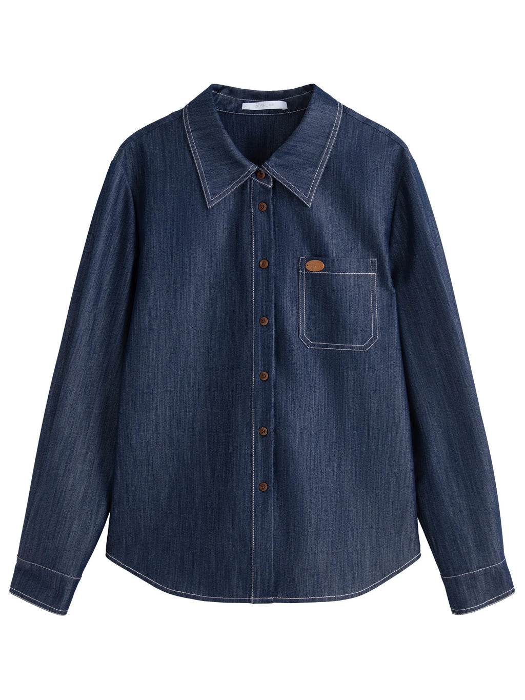 DUSHU Imitation Denim Fashion Suit Women 2025 Spring Summer New Holiday Season Shirt Skirt Versatile Casual Minimalist Outfit
