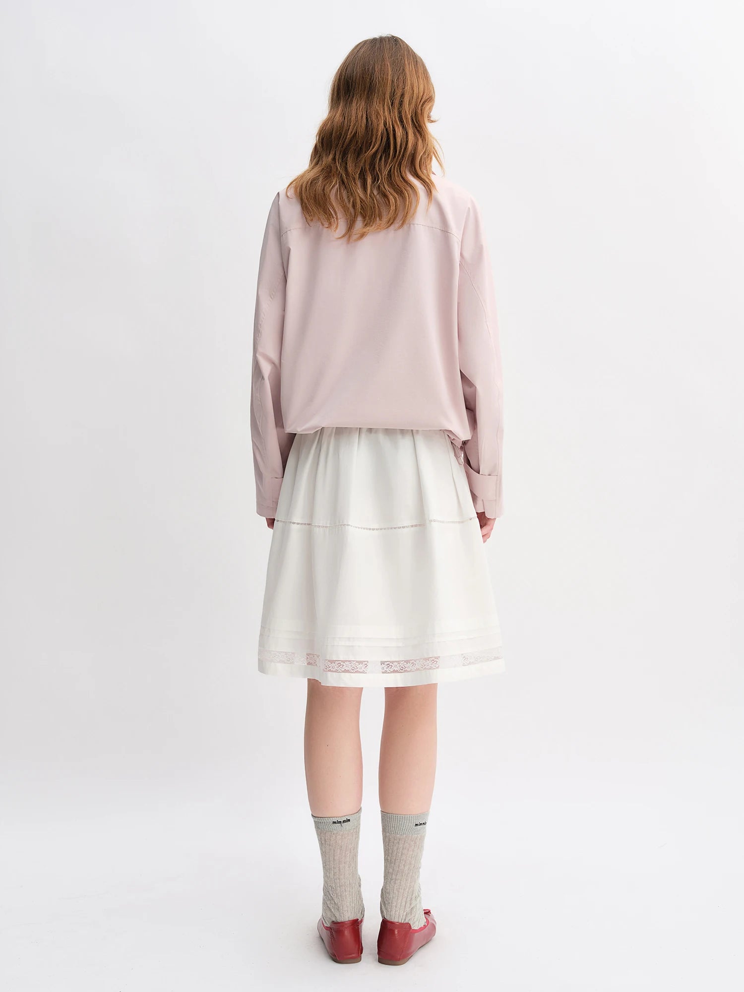DUSHU Autumn 2025 Women's Pink Cropped Jacket - Relaxed Fit Drawstring Hem Casual Short Outerwear Lightweight Windbreaker Top