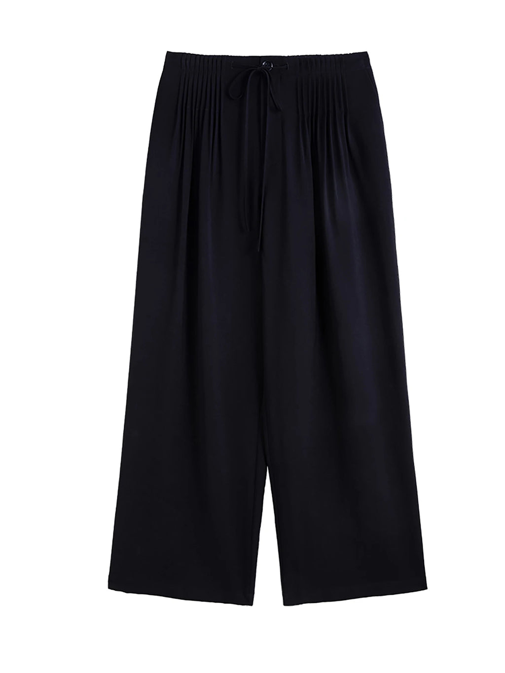 DUSHU Plus Size Loose Lazy Pleated Floor-length Pants Women 2025 Summer New Commuting Slim All-match Casual Pants 25DS82126