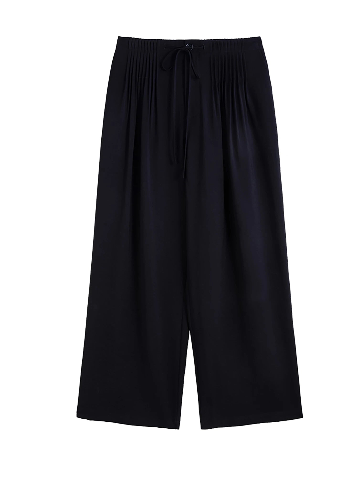 DUSHU Plus Size Loose Lazy Pleated Floor-length Pants Women 2025 Summer New Commuting Slim All-match Casual Pants 25DS82126
