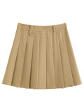 DUSHU Grid High Waisted Pleated Skirt 2024 Winter New Product Classic Versatile Fashion Half Skirt Short Skirt 24DS84242
