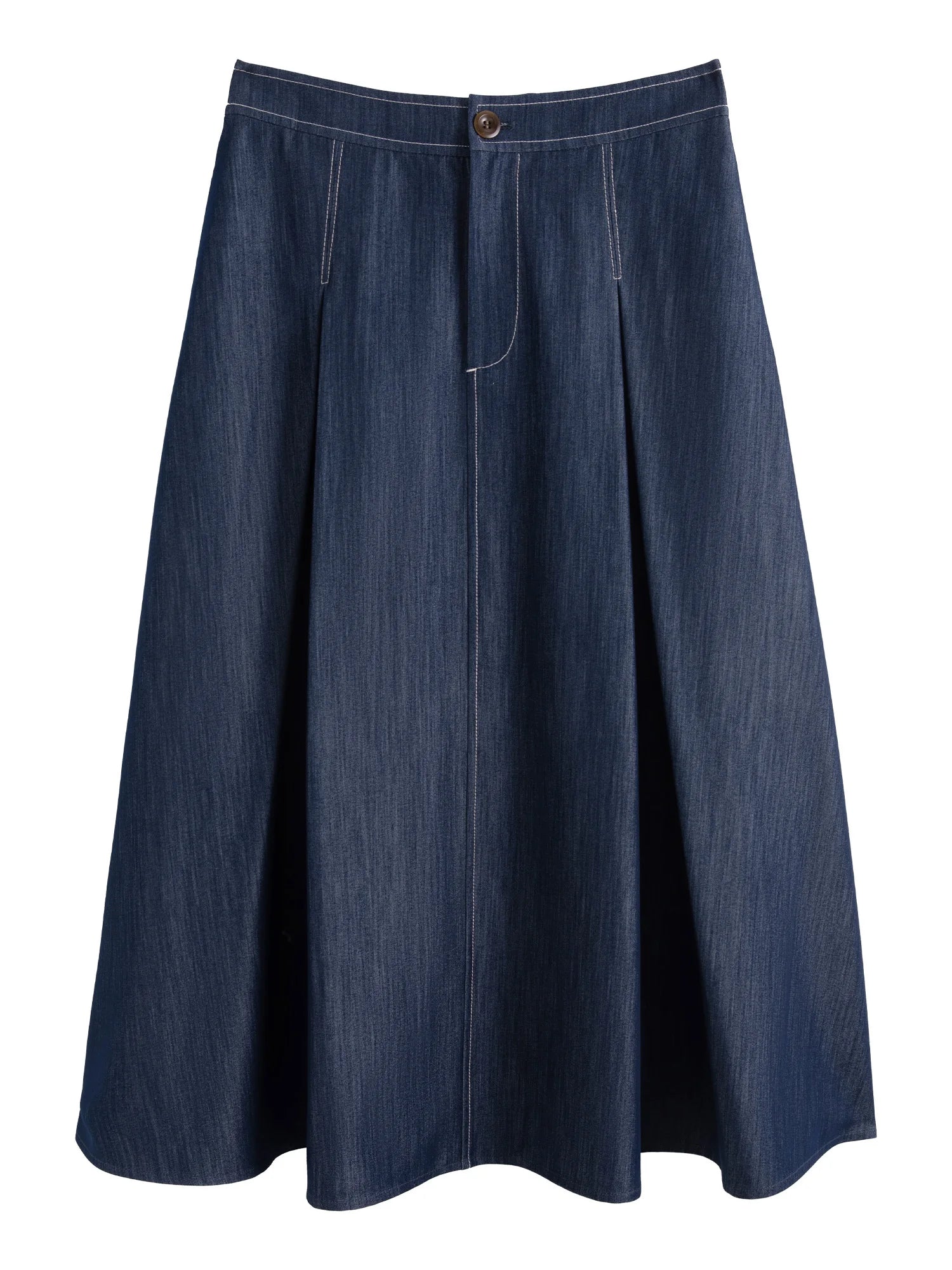 DUSHU Imitation Denim Fashion Suit Women 2025 Spring Summer New Holiday Season Shirt Skirt Versatile Casual Minimalist Outfit