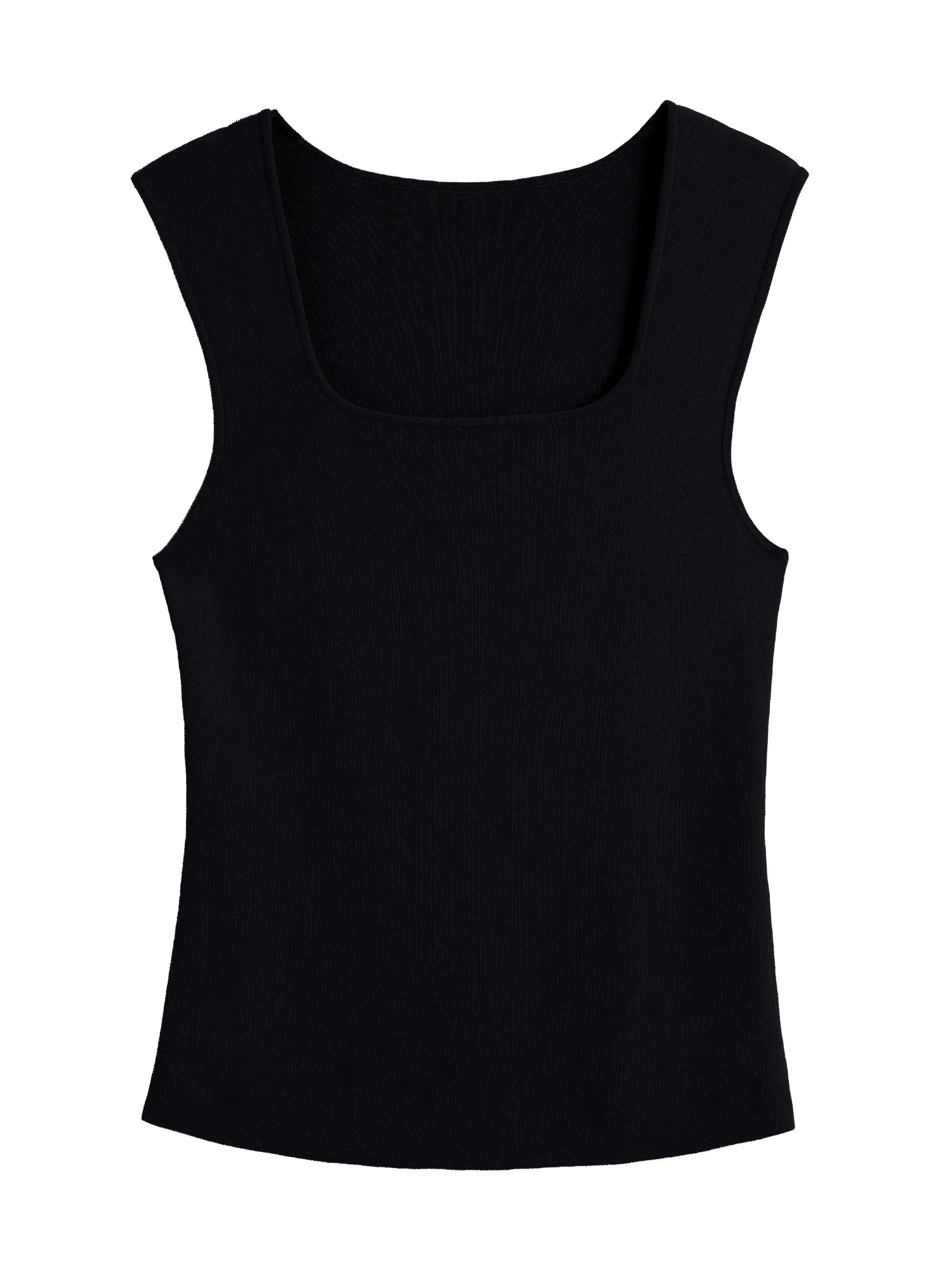 DUSHU Single Bundle Women's Clothing 2025 New Simple Knitted Camisole Vest Fashionable Big U-neck Versatile Top 25DS81209