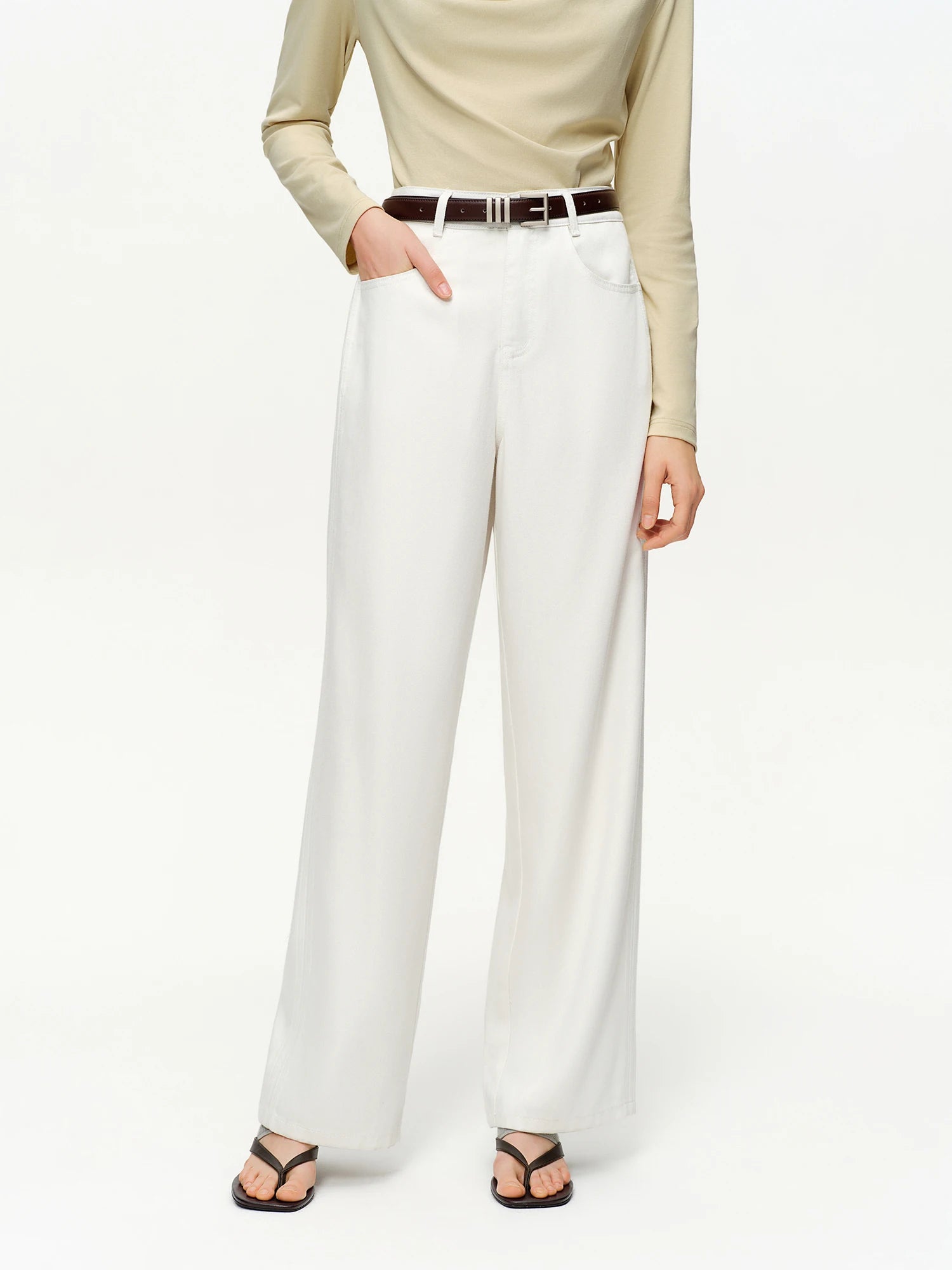 DUSHU Relaxed Straight-Cut Jeans: 2026 Spring New Arrival Perfect for Casual Workwear and Everyday Fashion High Waisted Jeans