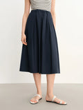 DUSHU Plus-Size Women High-Waisted Wide-Leg Casual Pants - Two-Tone Relaxed Elegance Slimming Tros for Summer 2025 New 25DS82809