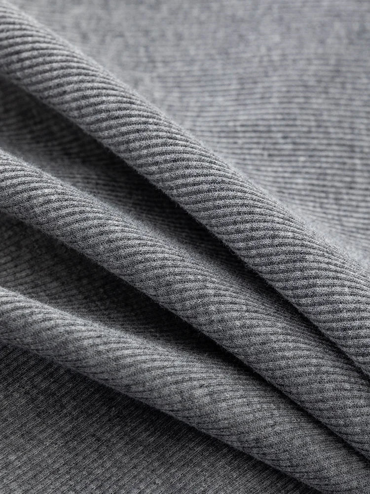 DUSHU【2 Colors】Women Simple Pleated Lapel Short-sleeved T-shirts Summer Front Shoulder Thin Knitted Grey Tees 24DS82113