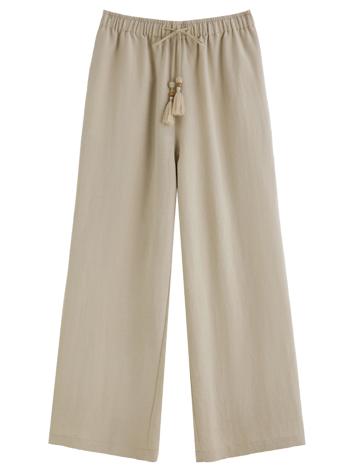DUSHU 2025 Summer Plus-Size Linen-Like Pants - Relaxed Fit & Breathable Blend with Casual Elegance 25DS82241