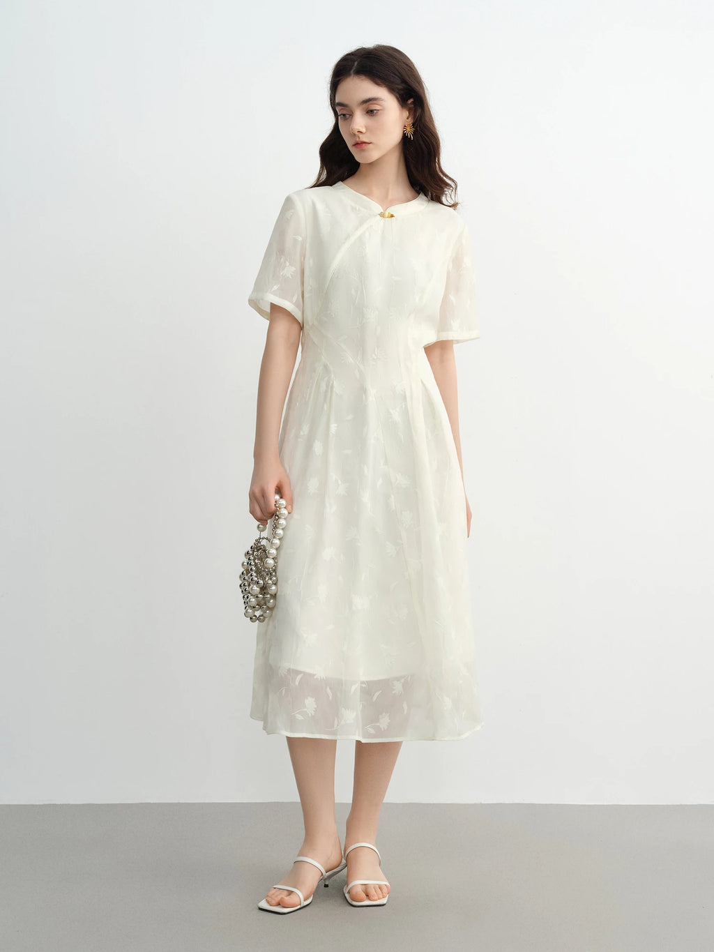 DUSHU Plus Size Women's New Chinese Dress Summer 2025 New Style High Waist A-line Improved Cheongsam Dress 25DS82306