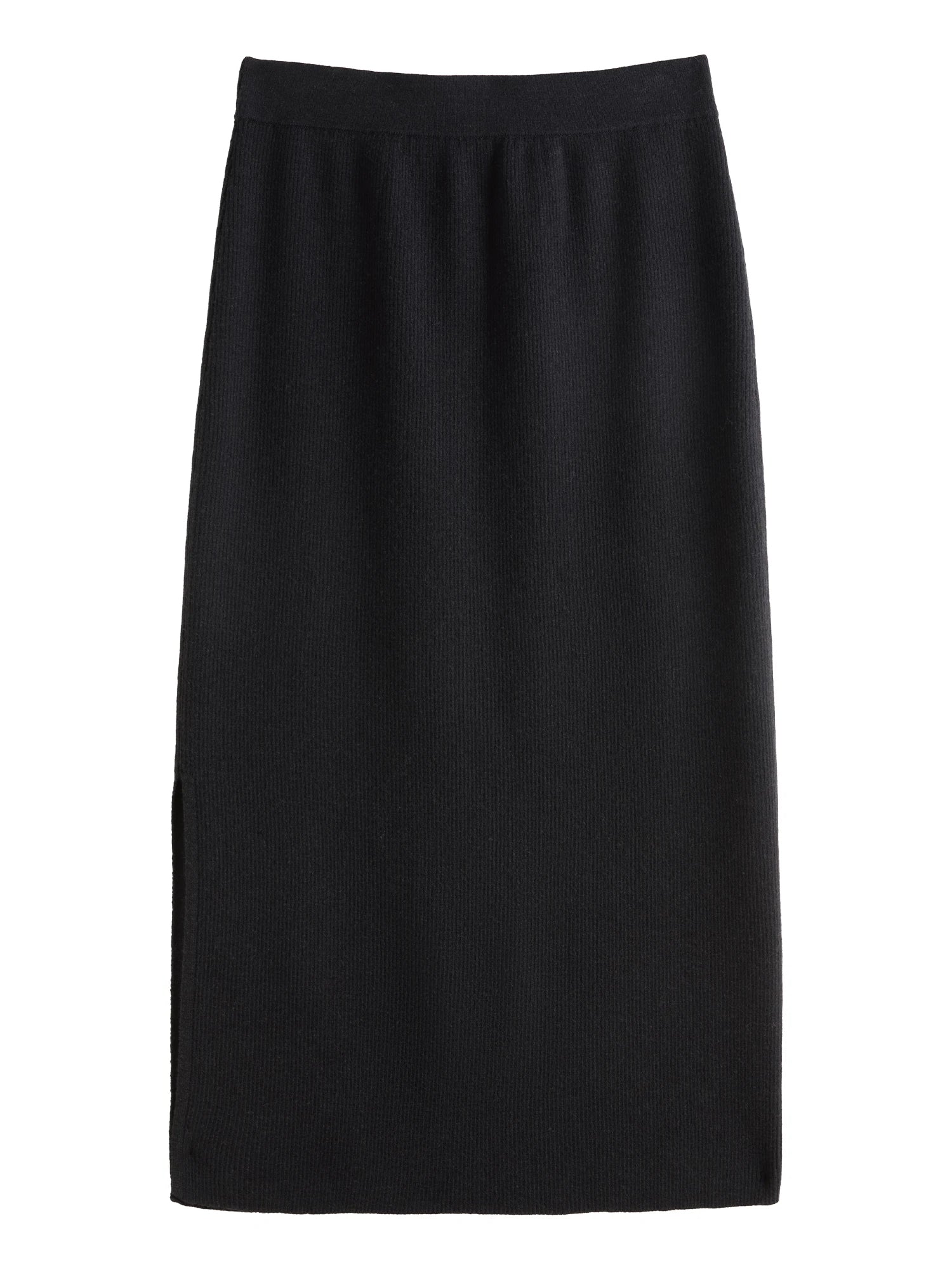 DUSHU 9.5% Wool Plus Size Straight Knitted Skirt For Women 2024 Winter New Design Fashion All-match Skirt Office Lady 24DS84442