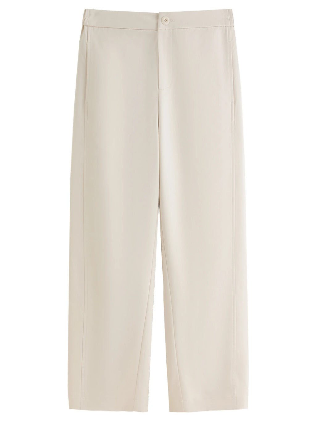 DUSHU 2025 Women's High Waist Flared Hem Pants - Summer Casual Elastic Waistband Ankle-Length Trousers Daily Wear