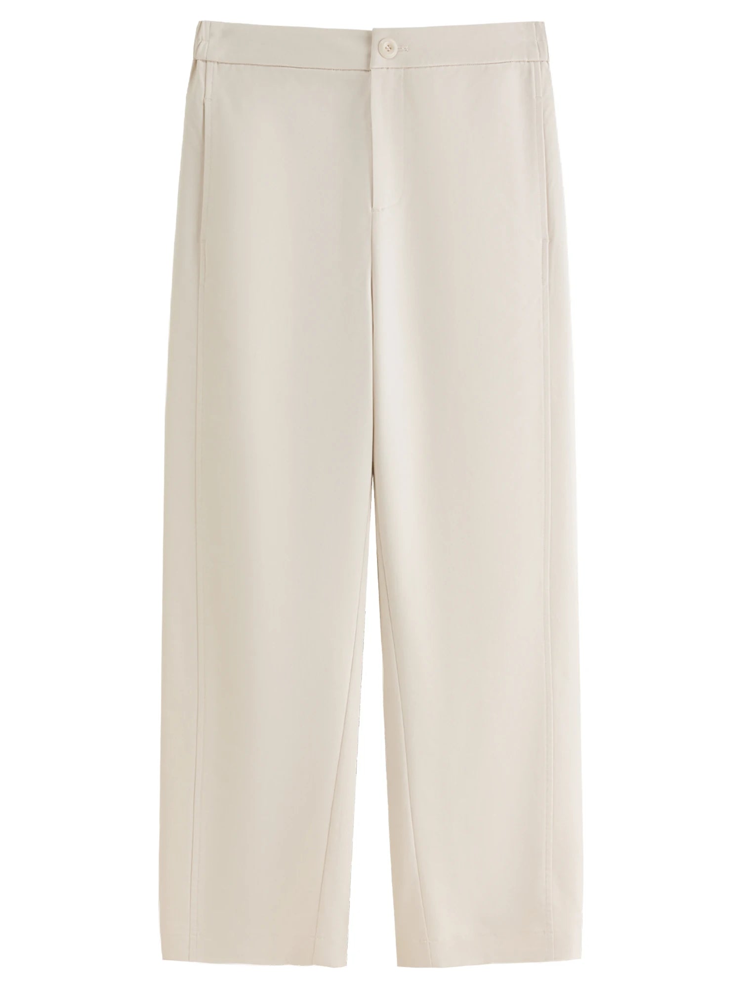 DUSHU 2025 Women's High Waist Flared Hem Pants - Summer Casual Elastic Waistband Ankle-Length Trousers Daily Wear
