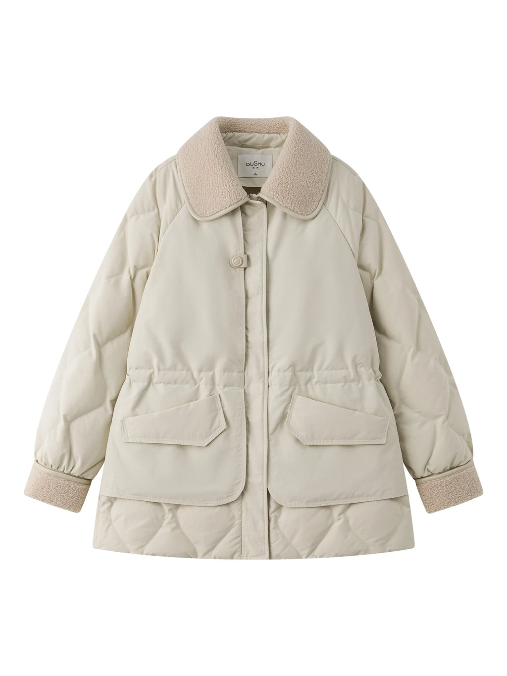 DUSHU 2025 Winter Women's Casual Waist-Defining Down Jacket - White Duck Down Filled Soft Outerwear for Everyday Comfort